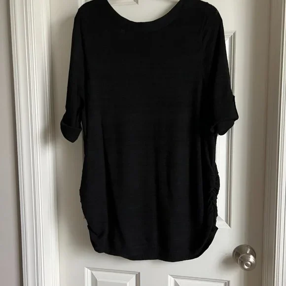 Apt. 9 Short-Sleeved Sweater - Black - Size 1X - Picture 7 of 8